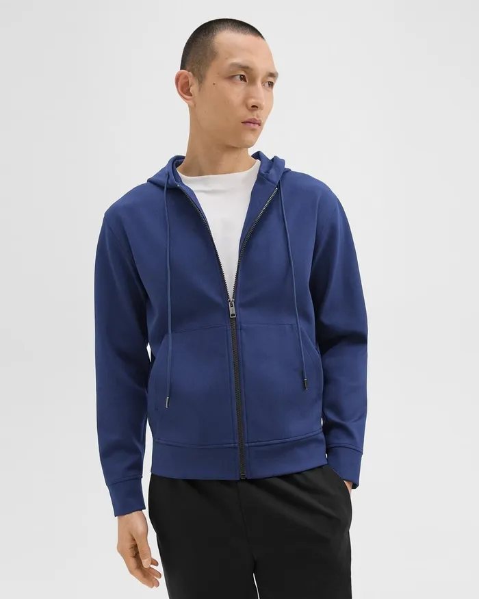 Men Theory Sweatshirts Hoodies ZipUp Hoodie In Scuba Deep Atlantic