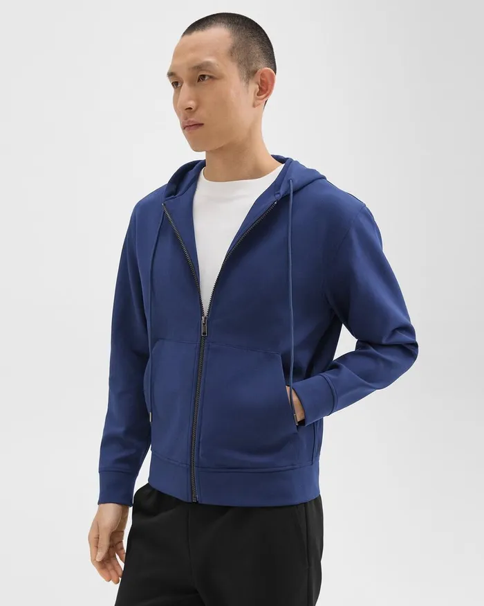 Men Theory Sweatshirts Hoodies ZipUp Hoodie In Scuba Deep Atlantic