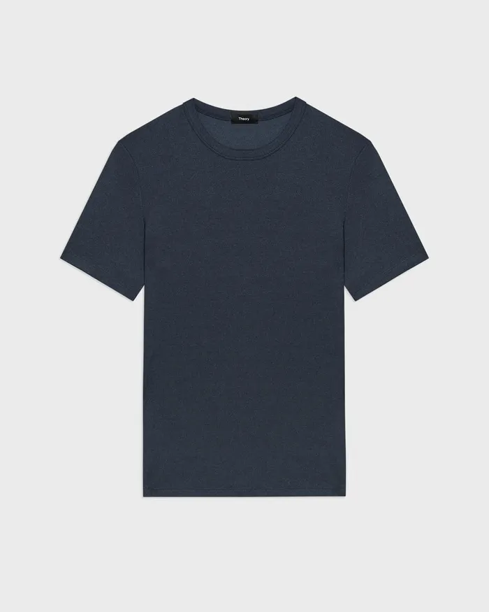 Men Theory TShirts Polos Essential Tee In Anemone Modal Jersey Eclipse Multi