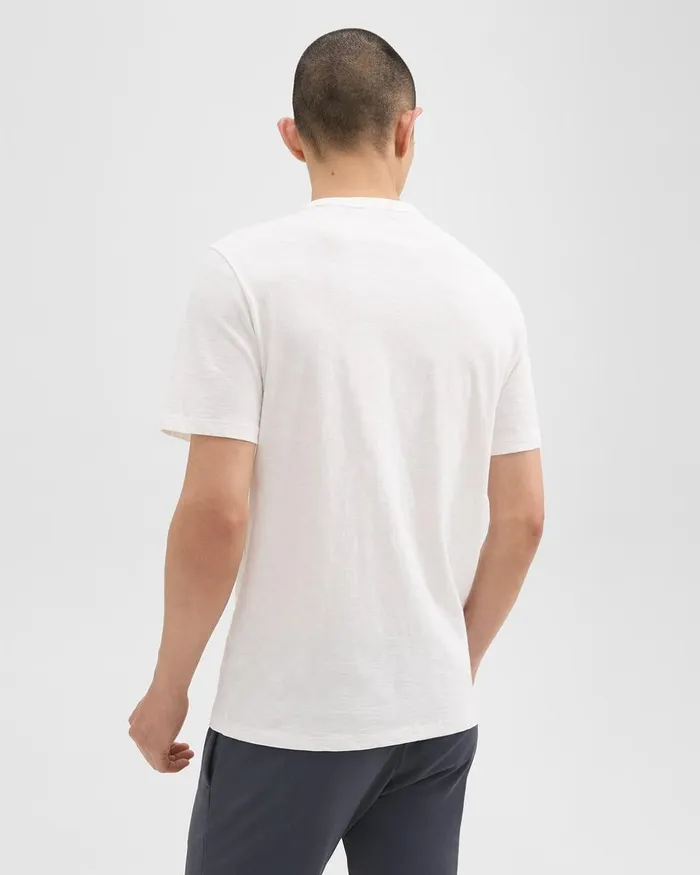 Men Theory TShirts Polos Essential Tee In Cosmos Slub Cotton White