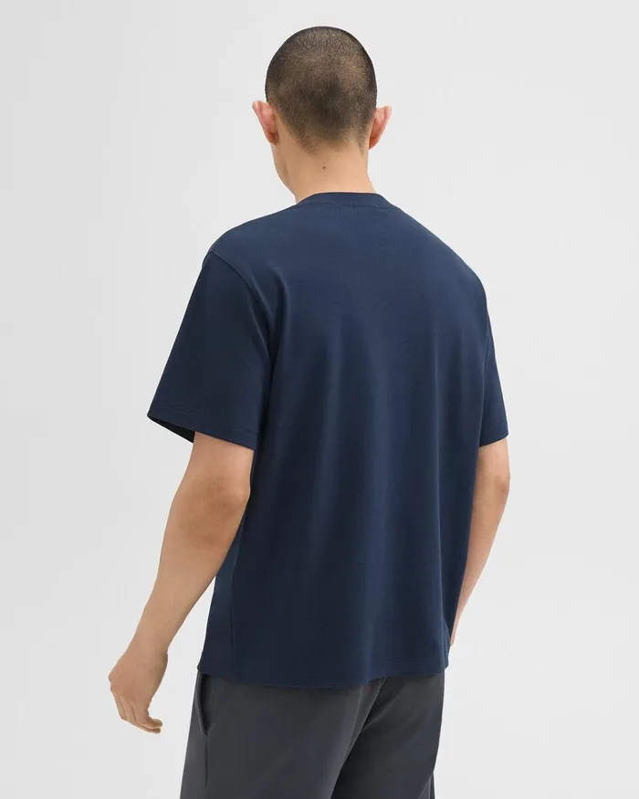 Men Theory TShirts Polos Relaxed Tee In Cotton Jersey Baltic