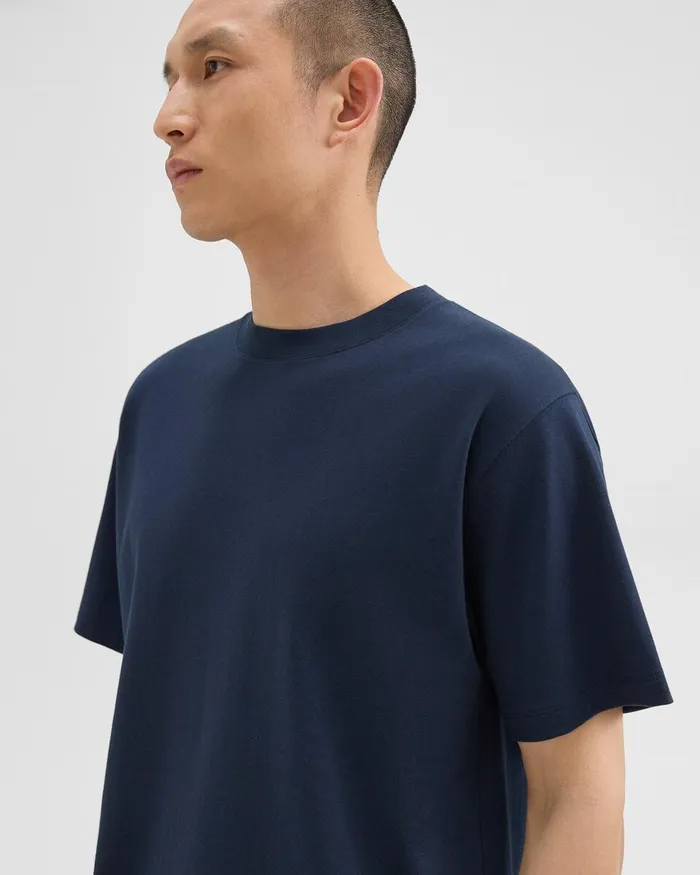 Men Theory TShirts Polos Relaxed Tee In Cotton Jersey Baltic