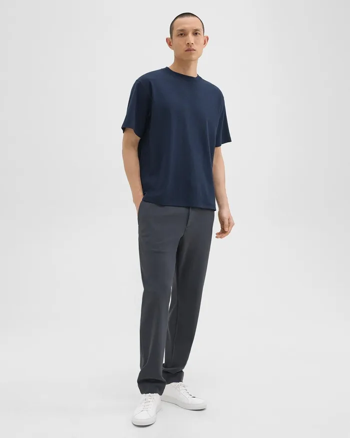 Men Theory TShirts Polos Relaxed Tee In Cotton Jersey Baltic