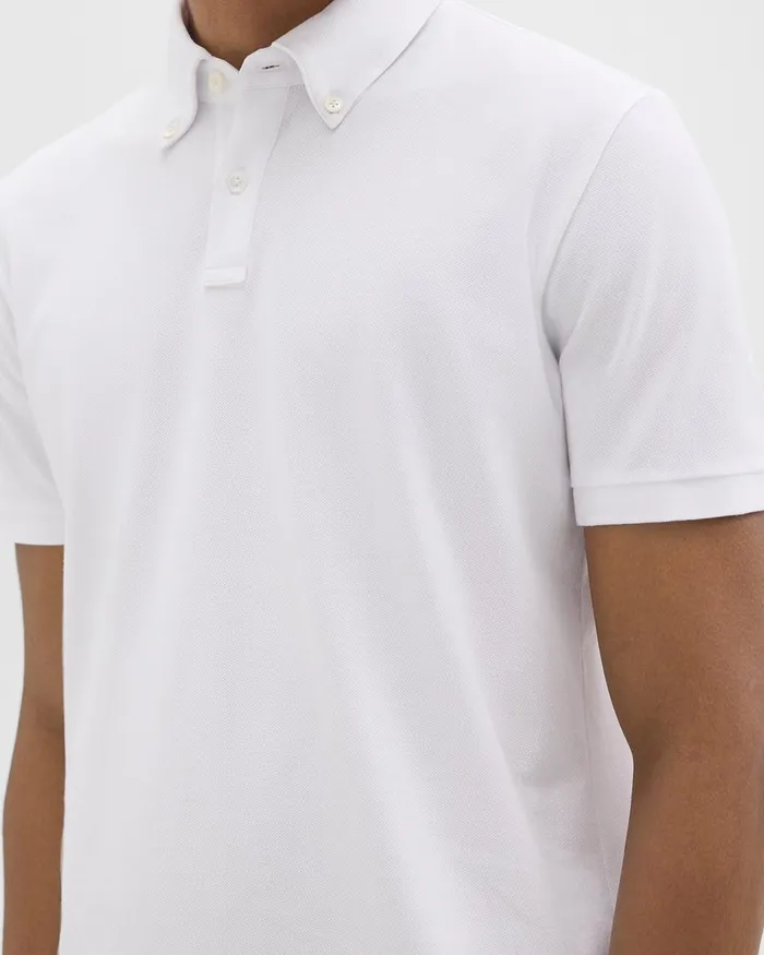 Men Theory TShirts Polos Tailored Polo Shirt In Function Piqueacute White