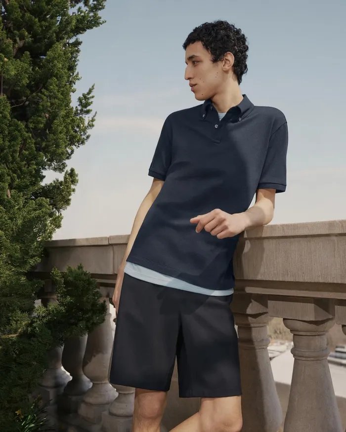 Men Theory TShirts Polos Tailored Polo Shirt In Function Piqueacute White
