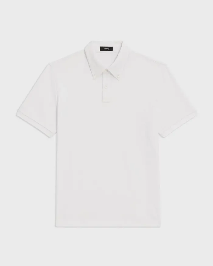 Men Theory TShirts Polos Tailored Polo Shirt In Function Piqueacute White