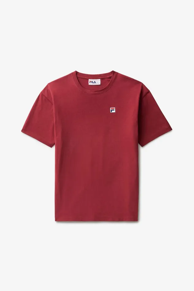 Men Tops and TShirts Fila Classic Relaxed Tee 601 Tibetan Red