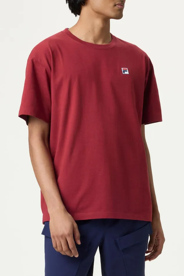Men Tops and TShirts Fila Classic Relaxed Tee 601 Tibetan Red Men Tops and TShirts Fila Classic Relaxed Tee 601 Tibetan Red