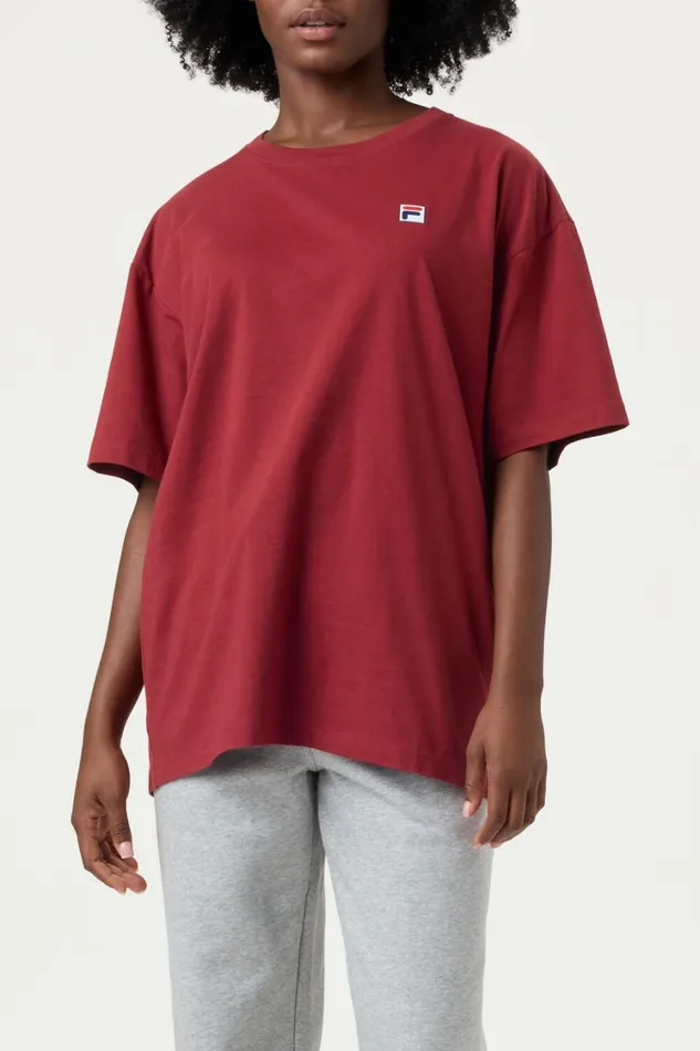 Men Tops and TShirts Fila Classic Relaxed Tee 601 Tibetan Red Men Tops and TShirts Fila Classic Relaxed Tee 601 Tibetan Red