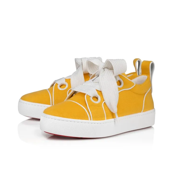 Men Toy Toy Sneakers 8211 Sponge Cotton And Patent Calf Leather 8211 Pollen Christian Louboutin Sneakers Men Toy Toy Sneakers 8211 Sponge Cotton And Patent Calf Leather 8211 Pollen Christian Louboutin Sneakers