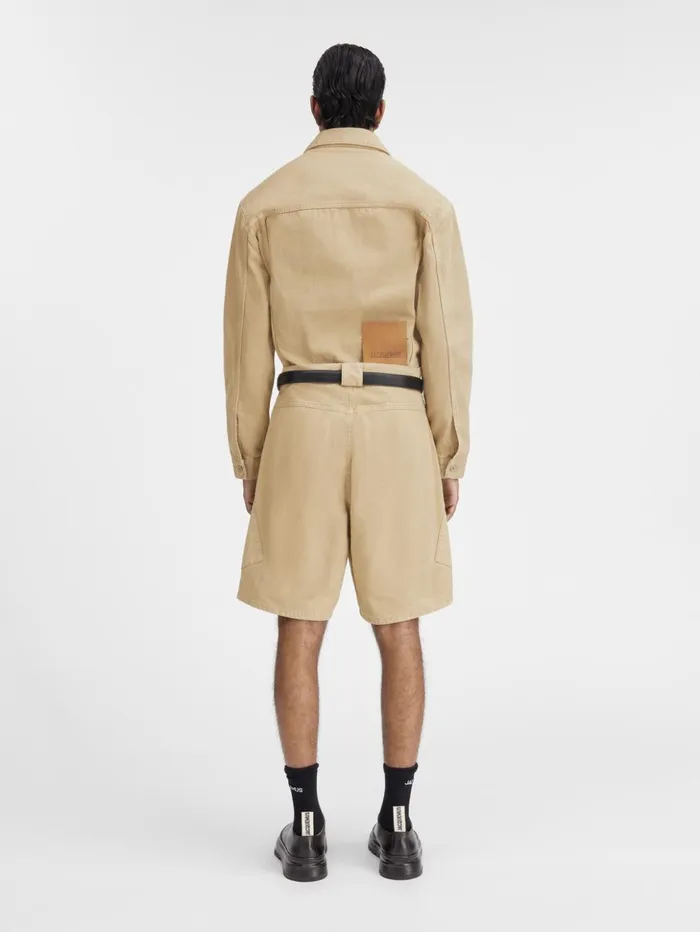 Men Trousers and Shorts JACQUEMUS The Marrone Shorts Beige