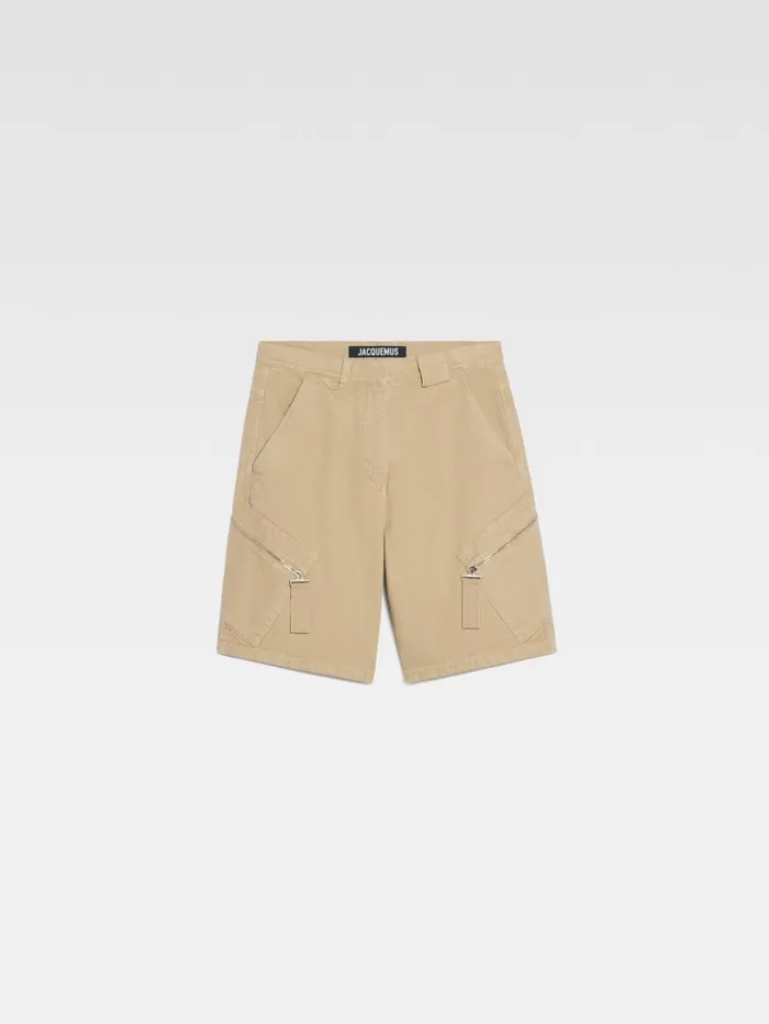 Men Trousers and Shorts JACQUEMUS The Marrone Shorts Beige
