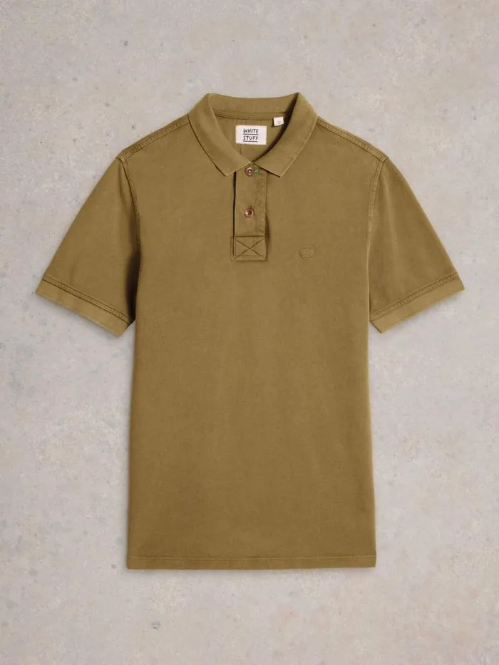 Men Utility Polo Khaki Green White Stuff Polo Shirts Men Utility Polo Khaki Green White Stuff Polo Shirts