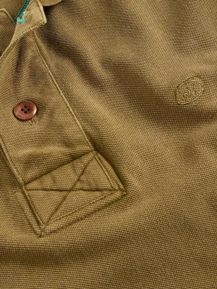 Men Utility Polo Khaki Green White Stuff Polo Shirts Men Utility Polo Khaki Green White Stuff Polo Shirts