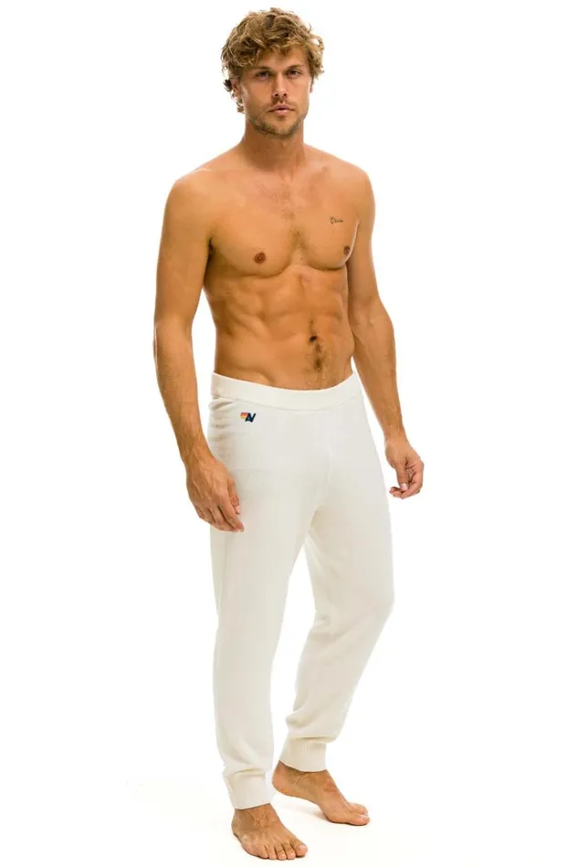 MenWomen Bottoms Aviator Nation MEN039S BOLT CASHMERE LIGHT SWEATER PANTt VINTAGE WHITE BLACK BOLT MenWomen Bottoms Aviator Nation MEN039S BOLT CASHMERE LIGHT SWEATER PANTt VINTAGE WHITE BLACK BOLT