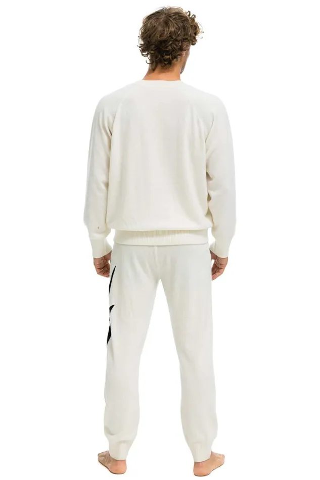 MenWomen Bottoms Aviator Nation MEN039S BOLT CASHMERE LIGHT SWEATER PANTt VINTAGE WHITE BLACK BOLT MenWomen Bottoms Aviator Nation MEN039S BOLT CASHMERE LIGHT SWEATER PANTt VINTAGE WHITE BLACK BOLT