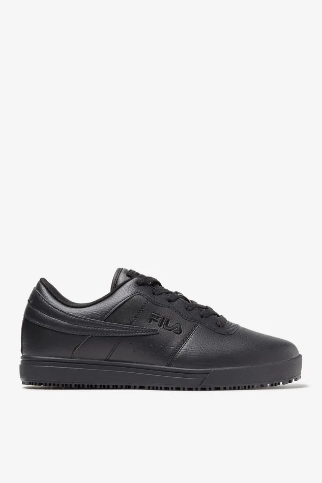 Men Work Shoes Fila Vulc 13 Low Slip Resistant 001 Black Black Black