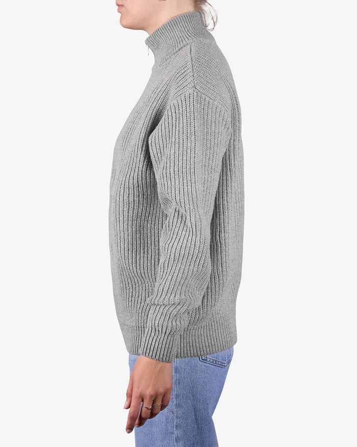 Merino Quarter Zip 8211 Deep Black Knit Sweaters Colorfulstandard Women