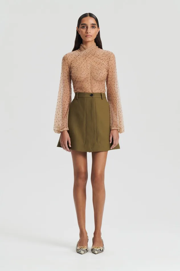 MINI SKIRT OLIVE Skirts Scanlan Theodore Women
