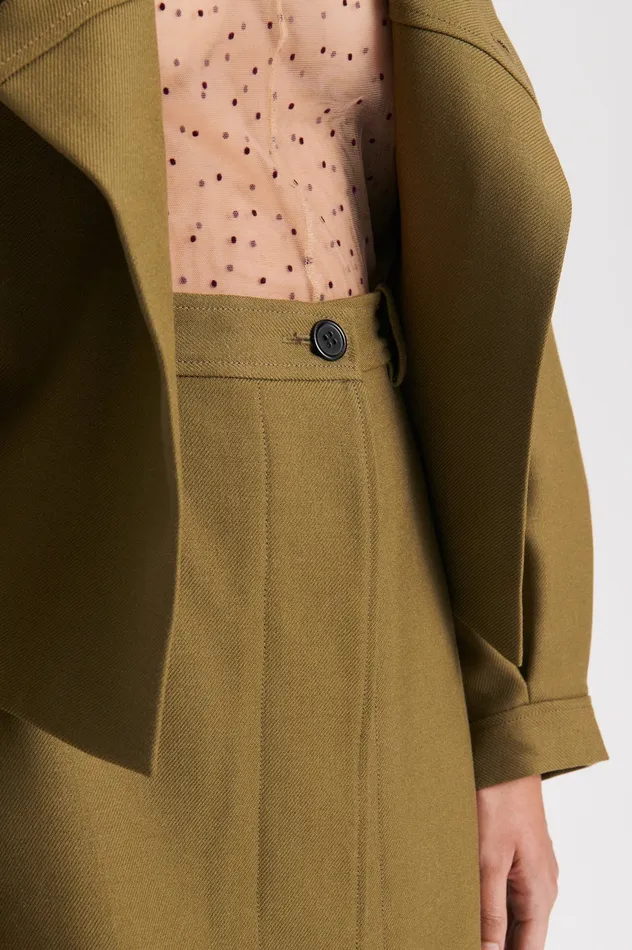 MINI SKIRT OLIVE Skirts Scanlan Theodore Women MINI SKIRT OLIVE Skirts Scanlan Theodore Women