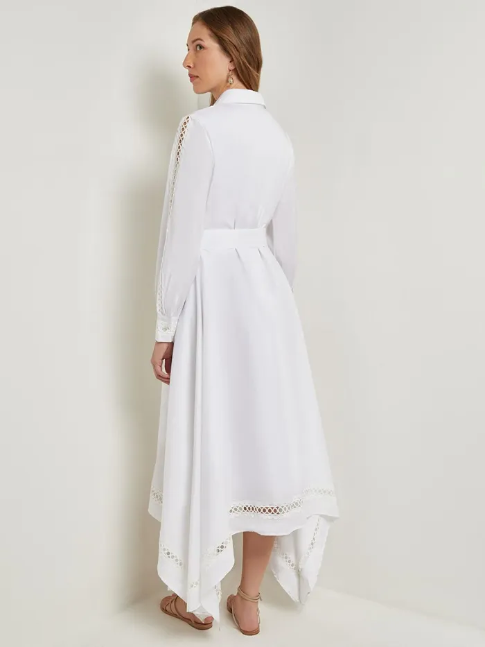 Misook Maxi Dress 8211 Eyelet Trim Cotton Women Dresses Misook Maxi Dress 8211 Eyelet Trim Cotton Women Dresses