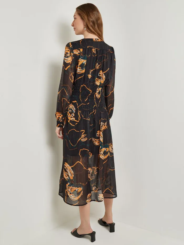 Misook Maxi Fit and Flare Dress 8211 Printed Woven Chiffon Women Dresses Misook Maxi Fit and Flare Dress 8211 Printed Woven Chiffon Women Dresses