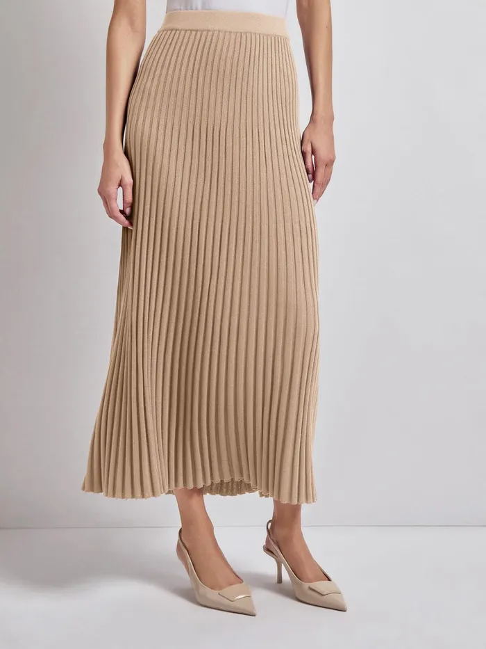 Misook Midi ALine Soft Ribbed Knit Skirt Women Skirts Misook Midi ALine Soft Ribbed Knit Skirt Women Skirts