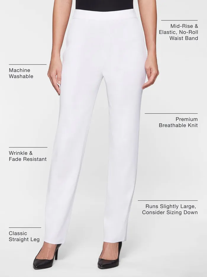 Misook Straight Leg Knit Pant Women Pants and Shorts