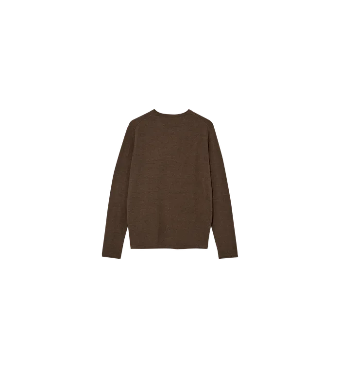 MMGKasey Flame Knit Brown Latte Melange Men Knits MOS MOSH MMGKasey Flame Knit Brown Latte Melange Men Knits MOS MOSH