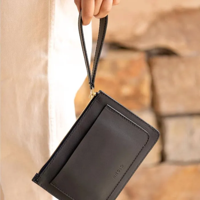 Nisolo Bags and Wallets Women GoTo Wristlet Black