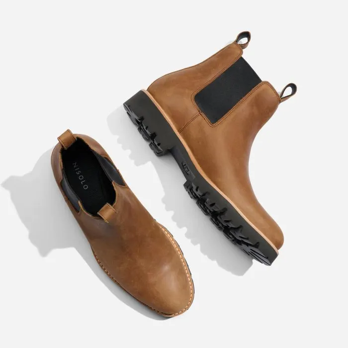 Nisolo Boots Men GoTo Chelsea Boot Tobacco