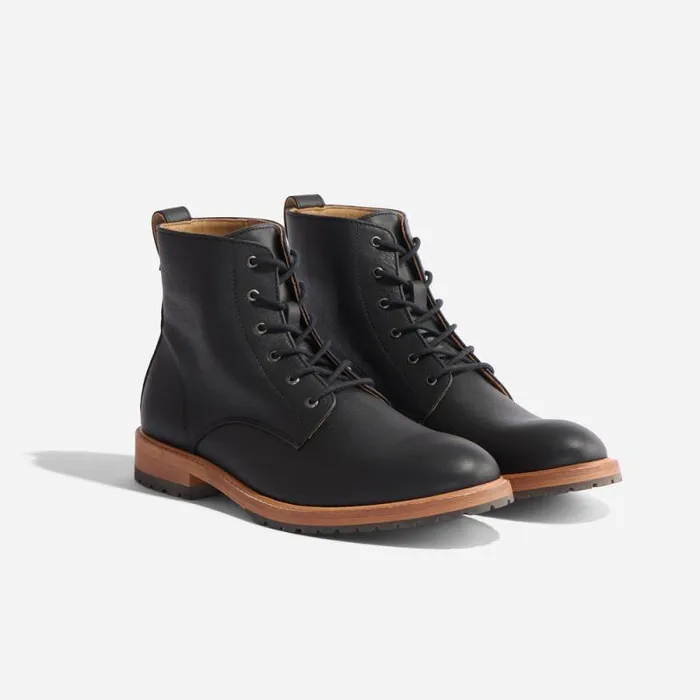Nisolo Boots Men Martin AllWeather Boot Black