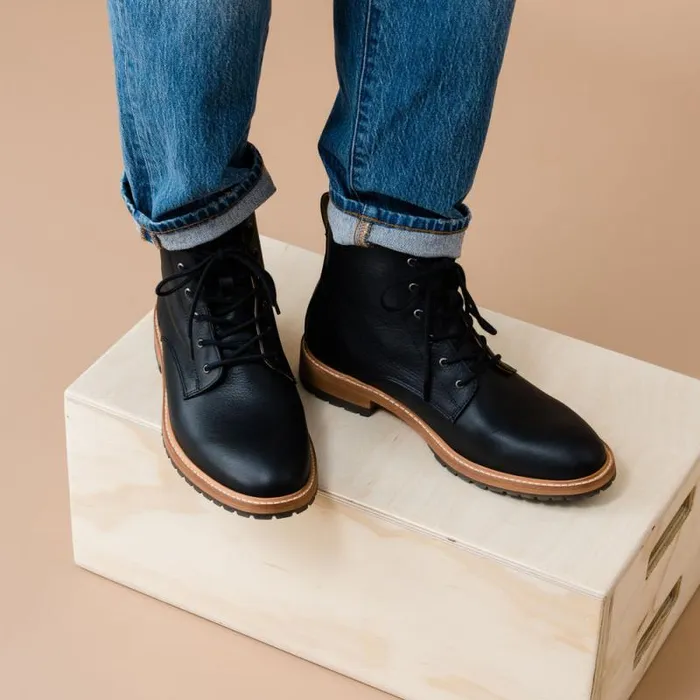 Nisolo Boots Men Martin AllWeather Boot Black