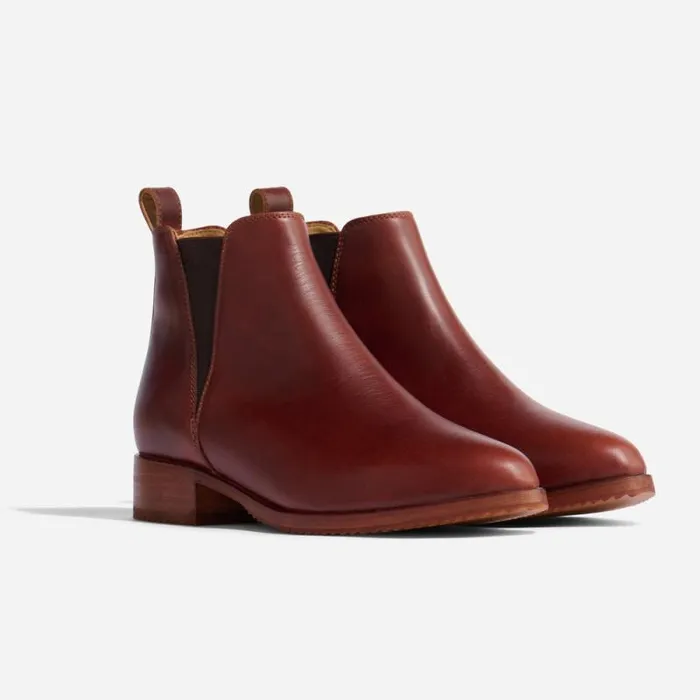 Nisolo Boots Women Eva Everyday Chelsea Boot Auburn
