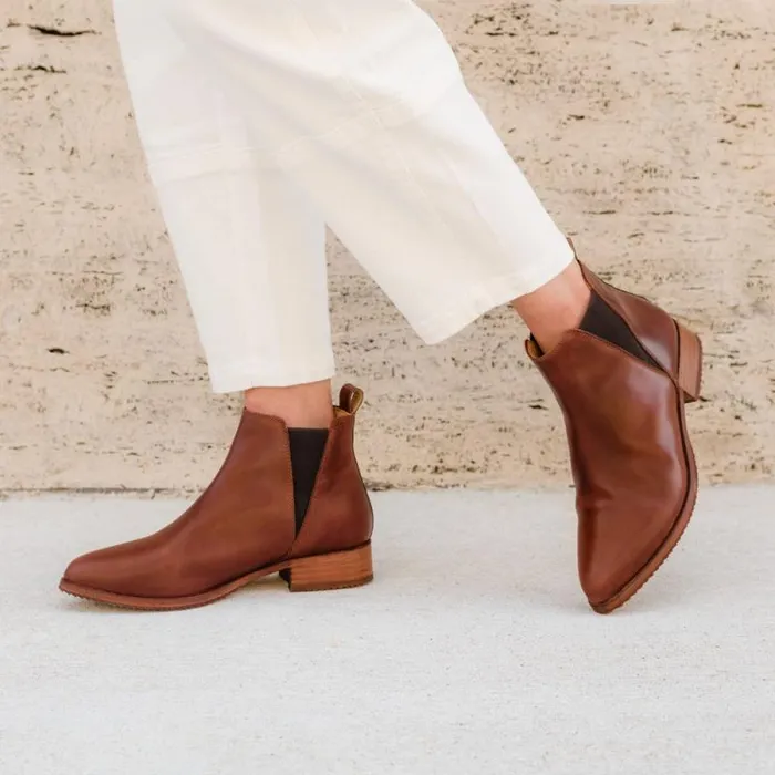 Nisolo Boots Women Eva Everyday Chelsea Boot Auburn
