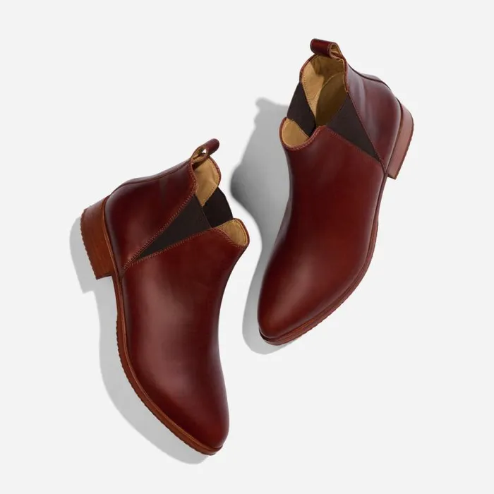 Nisolo Boots Women Eva Everyday Chelsea Boot Auburn
