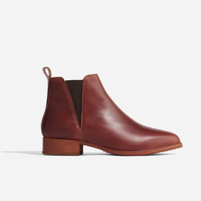 Nisolo Boots Women Eva Everyday Chelsea Boot Auburn