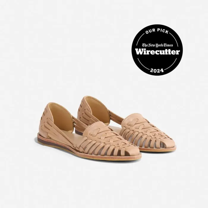 Nisolo Flats and Slip Ons Women Huarache Sandal Almond