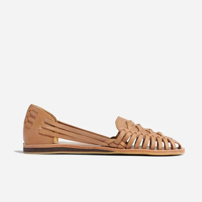 Nisolo Flats and Slip Ons Women Huarache Sandal Almond