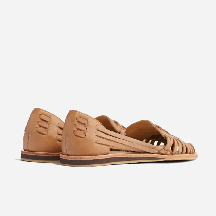 Nisolo Flats and Slip Ons Women Huarache Sandal Almond