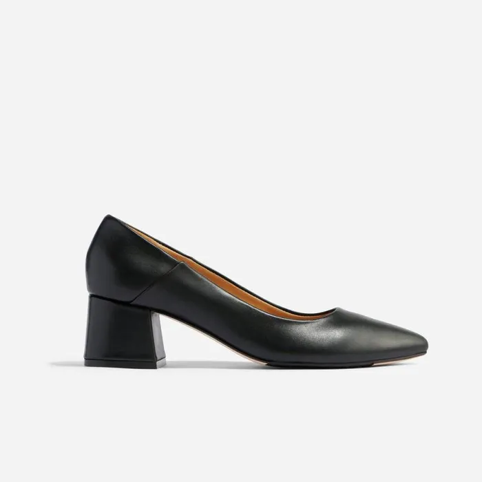 Nisolo Heels Women Fiorela GoTo Mid Heel Black Nisolo Heels Women Fiorela GoTo Mid Heel Black