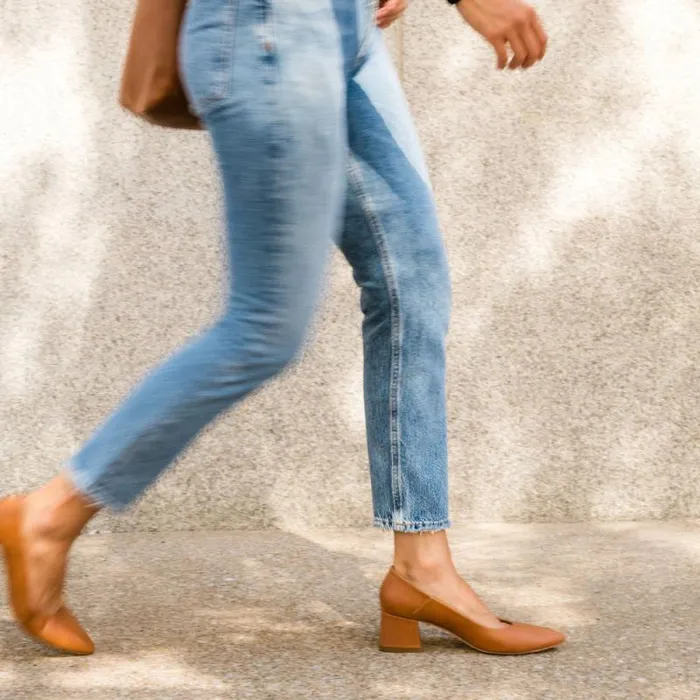 Nisolo Heels Women Fiorela GoTo Mid Heel Caramel Nisolo Heels Women Fiorela GoTo Mid Heel Caramel