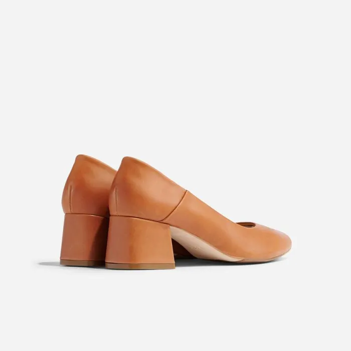 Nisolo Heels Women Fiorela GoTo Mid Heel Caramel Nisolo Heels Women Fiorela GoTo Mid Heel Caramel