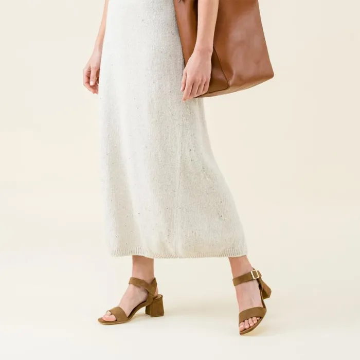 Nisolo Heels Women Stella GoTo Block Heel Sandal Taupe Suede Nisolo Heels Women Stella GoTo Block Heel Sandal Taupe Suede