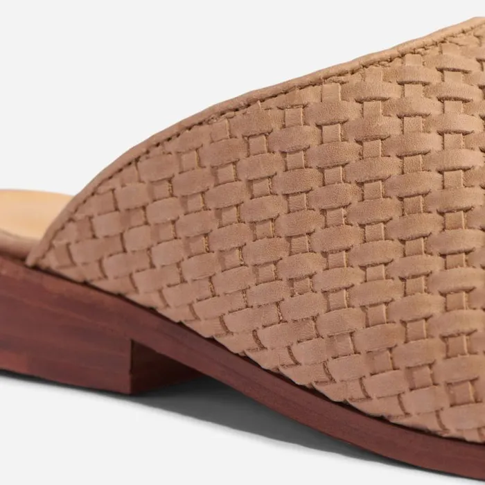 Nisolo Loafers and Mules Women Ama Woven Mule Woven Almond Nisolo Loafers and Mules Women Ama Woven Mule Woven Almond