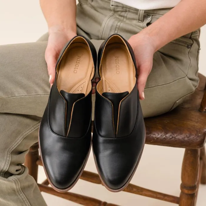 Nisolo Loafers and Mules Women Emma D039Orsay Oxford 20 Black Nisolo Loafers and Mules Women Emma D039Orsay Oxford 20 Black