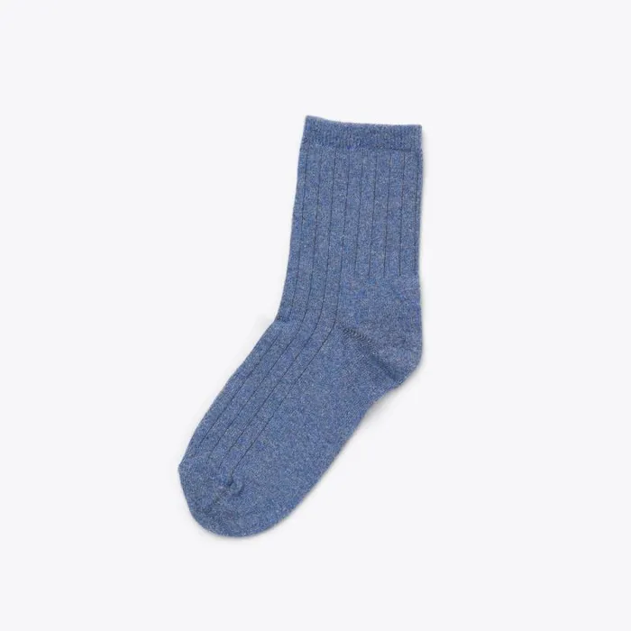 Nisolo Socks Men Cotton Mid Sock Indigo Marl Nisolo Socks Men Cotton Mid Sock Indigo Marl