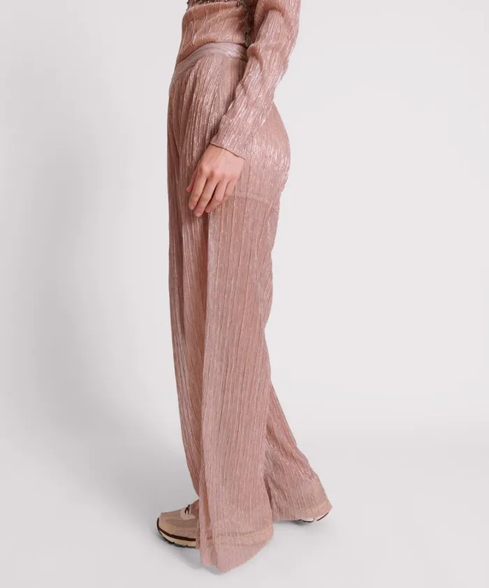 One Teaspoon Bottoms CELESTIAL ROSE PLISSE PALAZZO PANTS 8211 Women