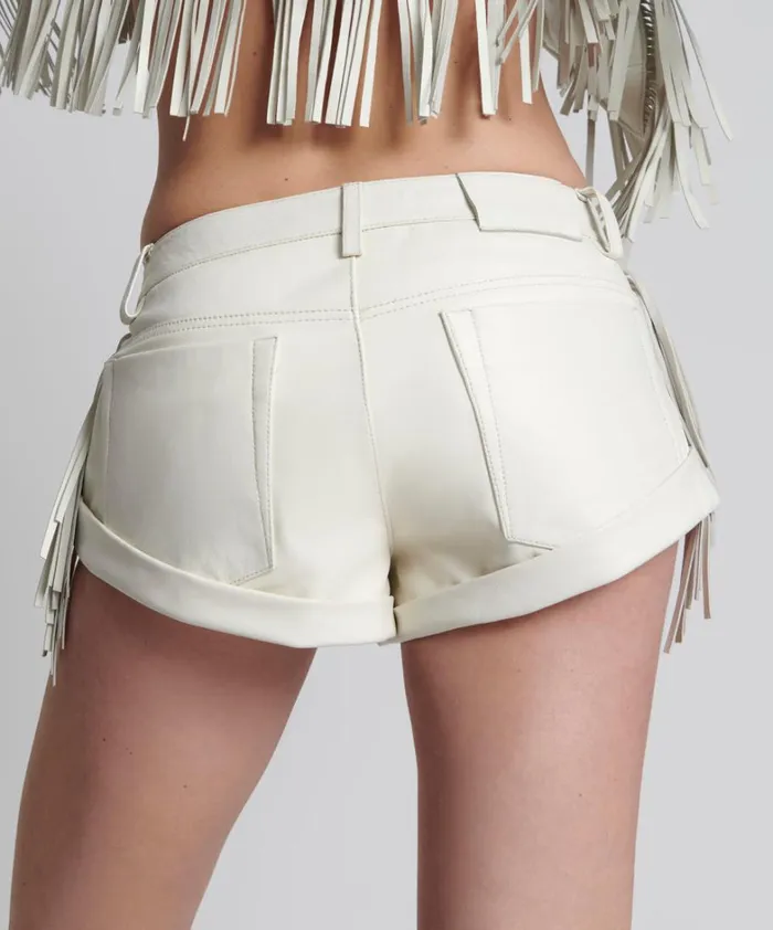 One Teaspoon Bottoms CHAOS WALKING FRINGED LEATHER BANDIT SHORTS 8211 Women One Teaspoon Bottoms CHAOS WALKING FRINGED LEATHER BANDIT SHORTS 8211 Women