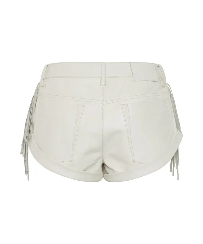 One Teaspoon Bottoms CHAOS WALKING FRINGED LEATHER BANDIT SHORTS 8211 Women One Teaspoon Bottoms CHAOS WALKING FRINGED LEATHER BANDIT SHORTS 8211 Women